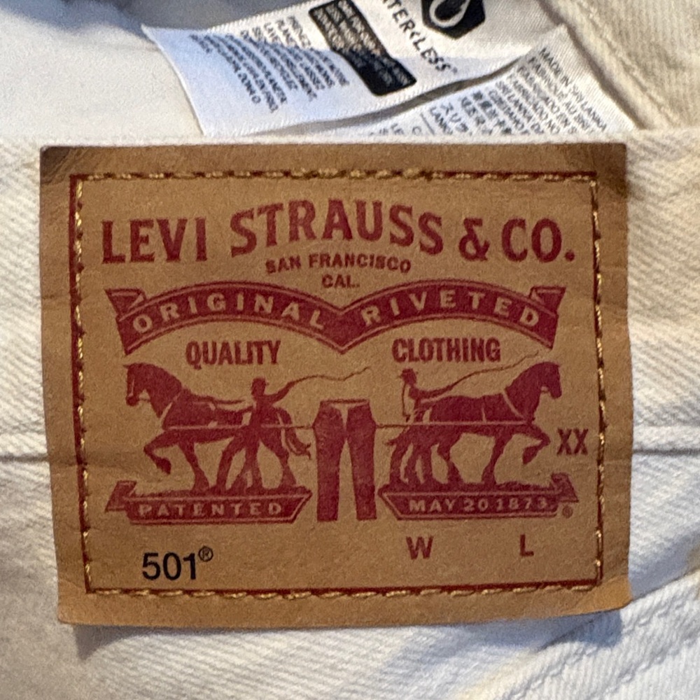 Levi's Women's White Jean Shorts - Picture 2 of 5